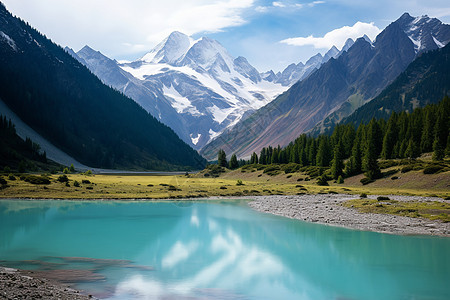 青山绿水的美丽景观图片