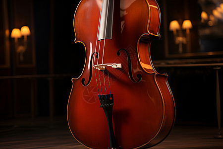 木制古董大提琴图片