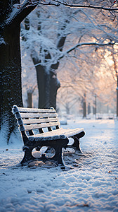 寂静冬日公园图片