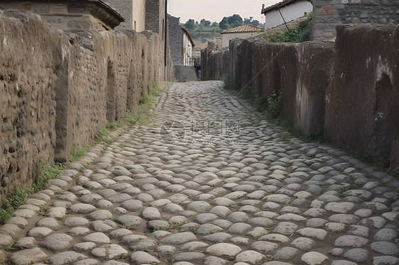 鹅卵石道路图片