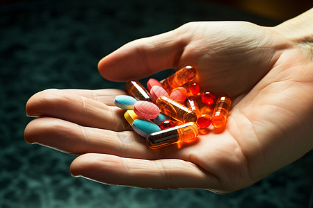 健康治疗的医疗药物背景图片