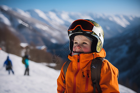 滑雪少年图片