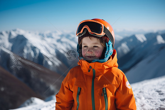 滑雪的男孩图片