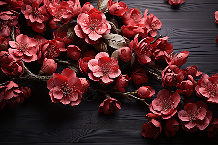 红花的绽放背景图片