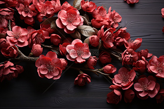 红花的绽放图片