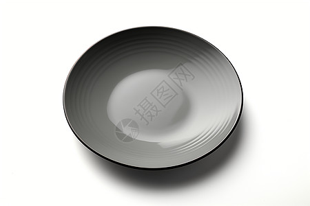 白色餐具黑色盘子背景