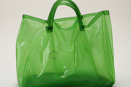 简约的绿色塑料袋图片