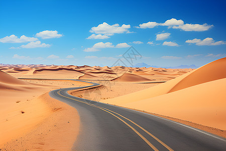 沙漠公路沙漠中的交通公路背景
