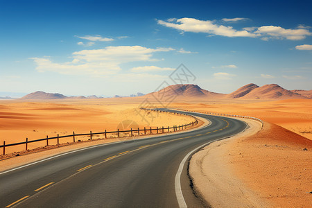 沙漠中的公路图片