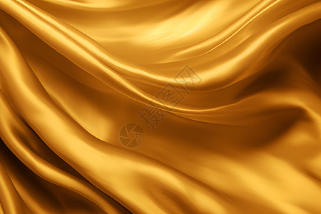 光泽、光滑、光洁金色丝绸的细腻之美背景