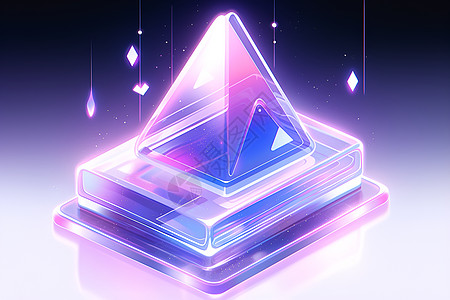 金字塔的霓虹幻影图片