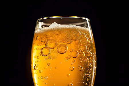 玻璃杯里的美味啤酒图片