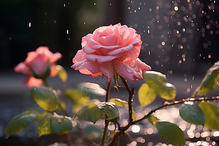 粉红的玫瑰图片
