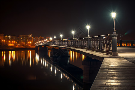 夜色下的桥梁背景图片