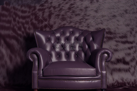深紫色的沙发图片