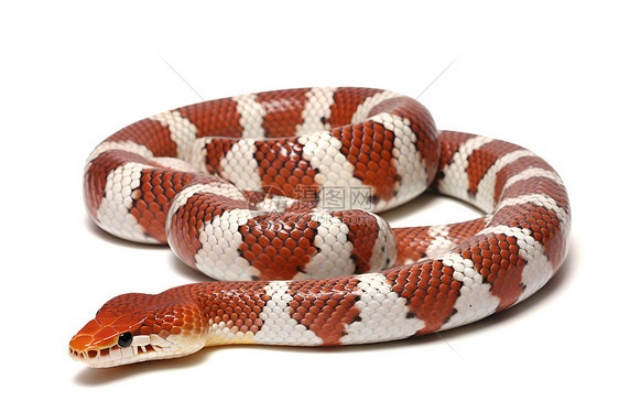 红白花纹的蛇图片