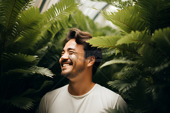 洋溢着笑容的男人图片