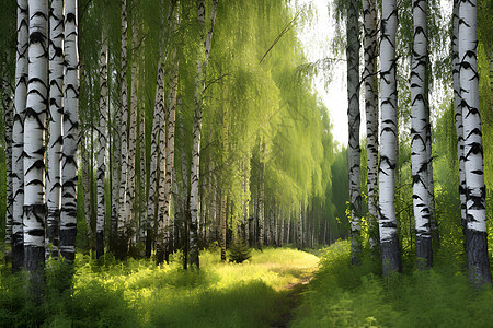 郁郁葱葱的森林背景图片