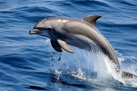 露出水面的海豚图片