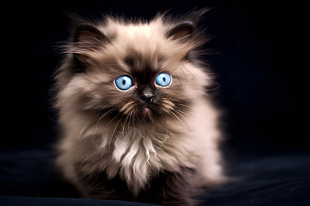 眼睛发光的猫咪图片
