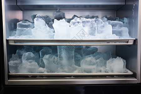 自然霜冻的冰块图片