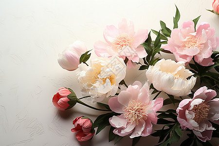 春季浪漫的花束背景图片