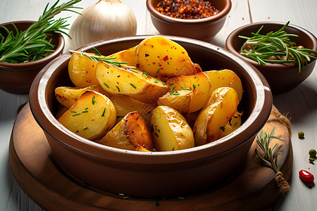 土豆美食背景图片