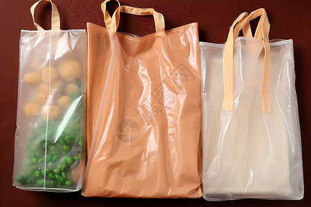 鼠年包装手提袋装满东西的塑料袋背景