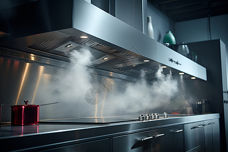 精巧静音高效性能的厨房油烟机图片