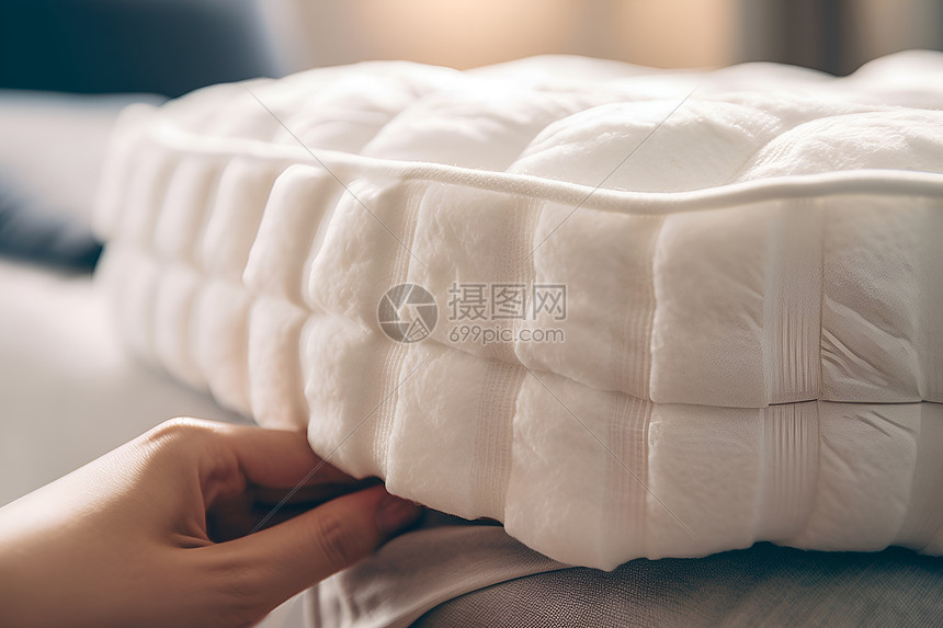 柔软舒适的家庭卧室床垫图片