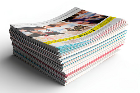 彩色报纸印刷的杂志背景