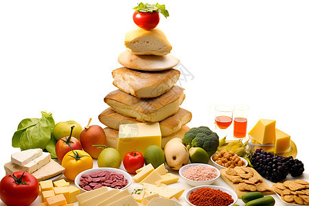 不同品种的食物背景图片