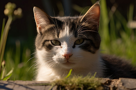 独自玩耍的猫咪图片