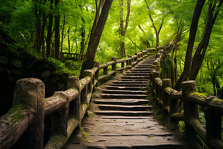 石阶路径背景图片