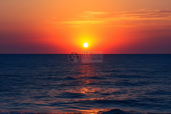 海上日出图片