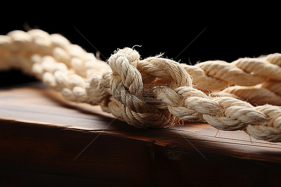 桌上编织的麻绳图片
