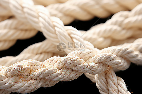 复杂编织的绳子图片
