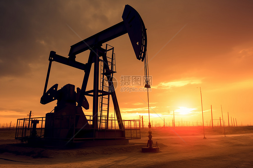 黄昏中的原油探索高清图片下载-正版图片600963083-摄图网