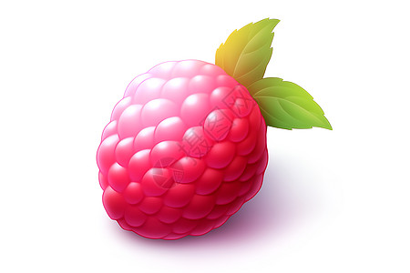 桌面上的水果桌面上可爱的树莓插画