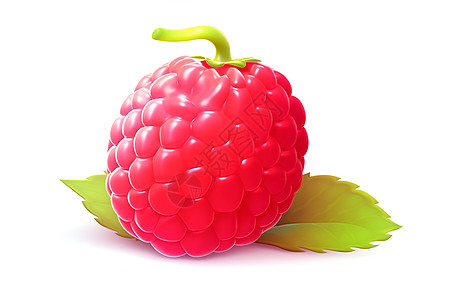 桌面上的水果桌面上美味的树莓插画