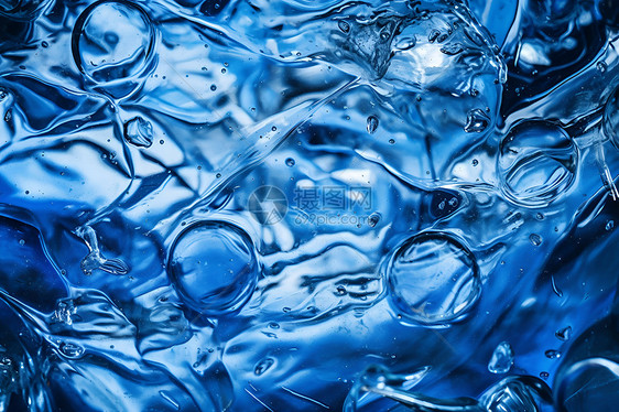 蓝色水纹玻璃瓶图片