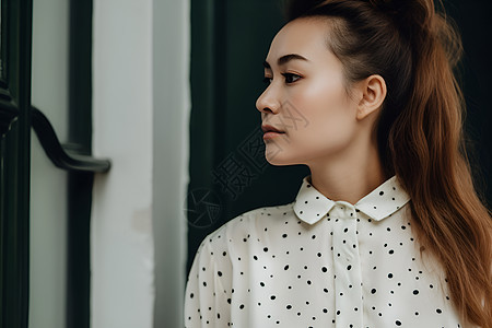 聪懿气质的年轻女子图片