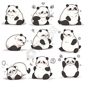 搞怪熊猫表情包图片
