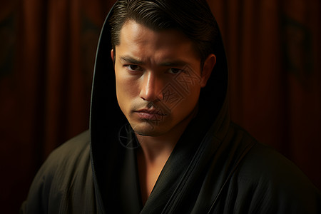 黑袍男子鬼武士,图片素材