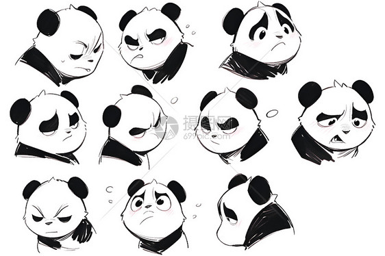 可爱的熊猫们图片