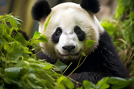 大熊猫的忧伤目光图片