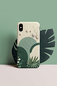 绿植的现代手机壳设计图片