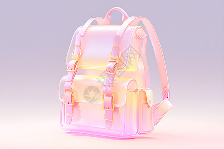 透明背包的模型图（插画）图片