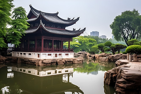 翠湖皇家别墅背景图片