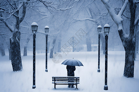 冬日的孤独背景图片